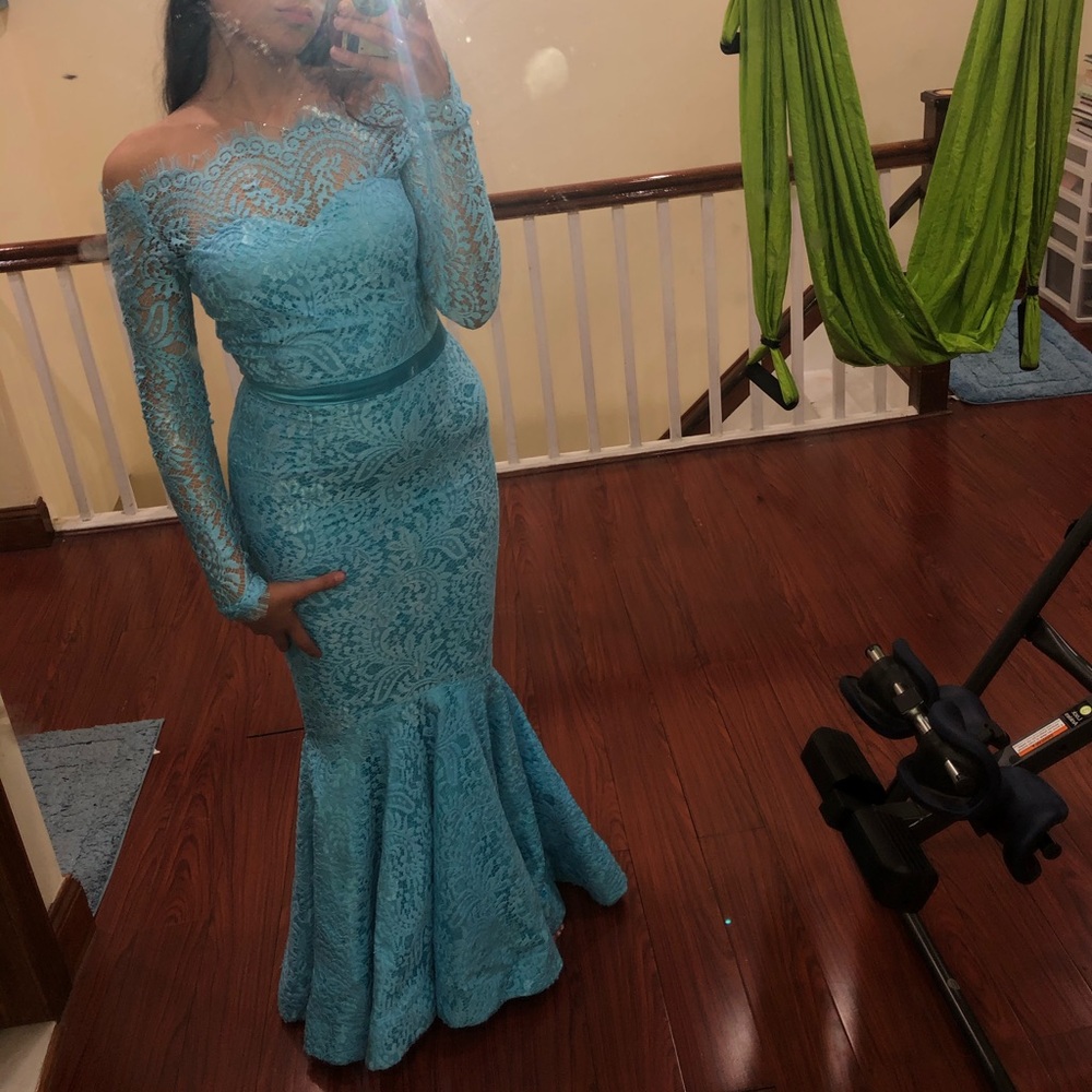 Blue Lace Fancy Dress